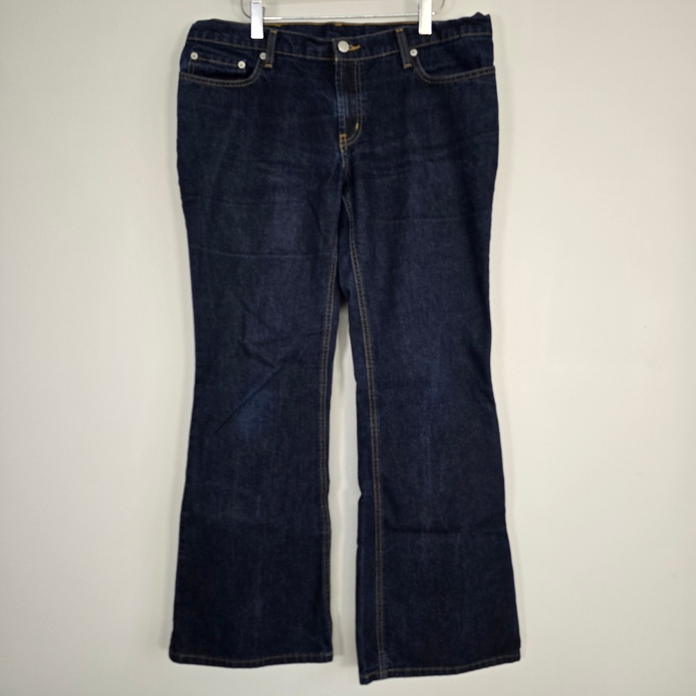 Polo Jeans Co Ralph Lauren Womens 13/14 Dark Wash Hipster Flare Y2K Retro